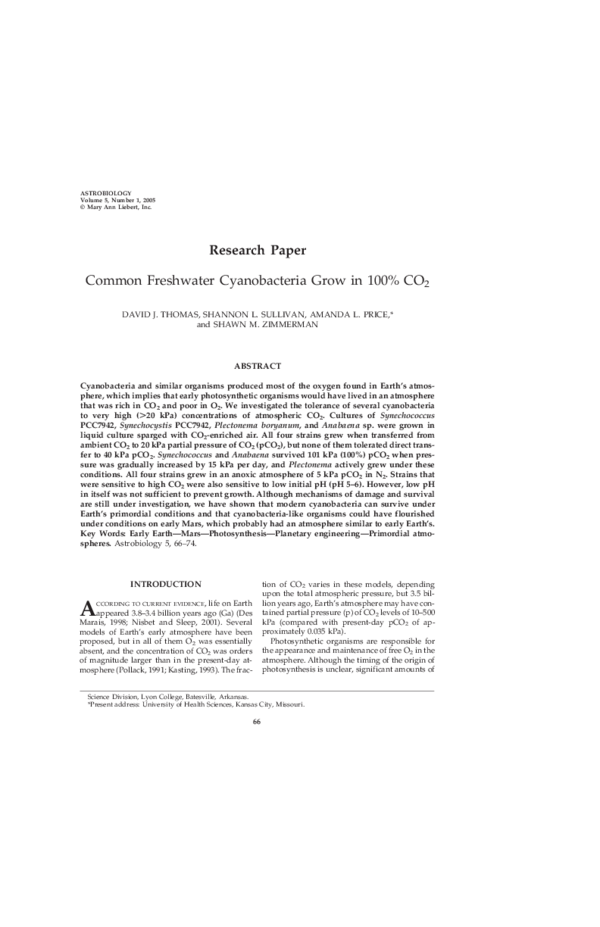 Cyanobacteria research papers picture