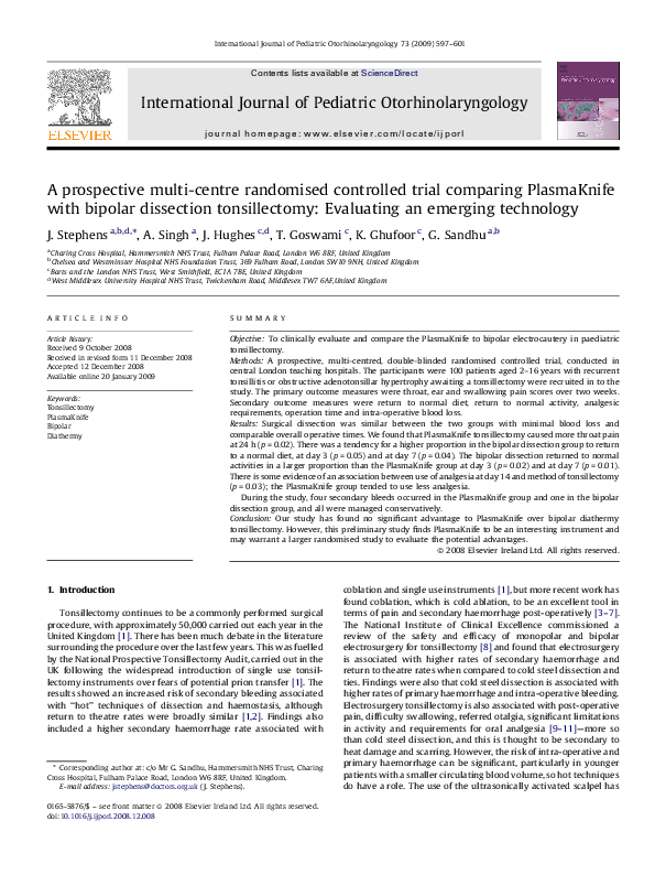 (PDF) A prospective multicentre randomised controlled trial comparing