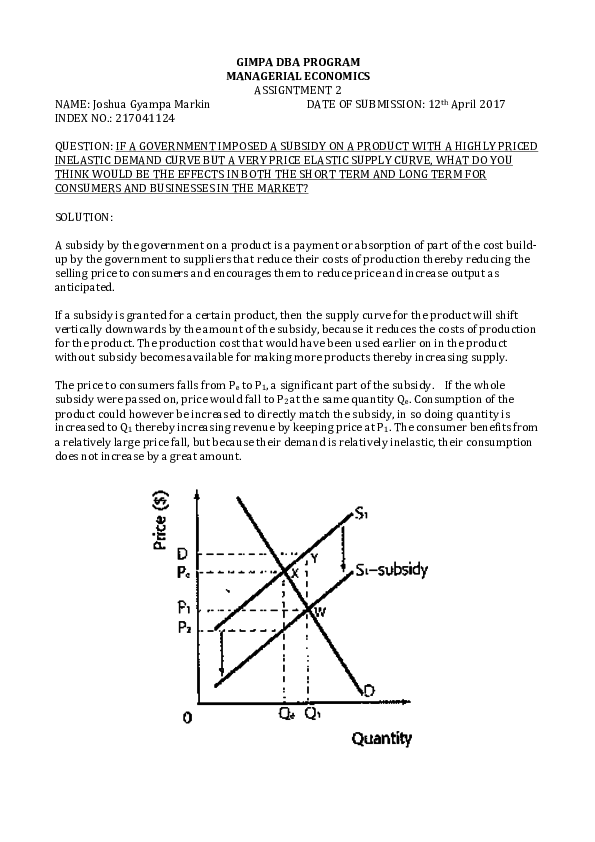 Economics assignment on demand and supply image