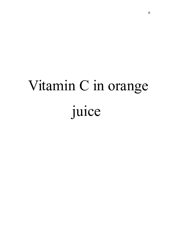 (DOC) Vitamin C in orange juice Kungsholmens Västra Rayan ELagha