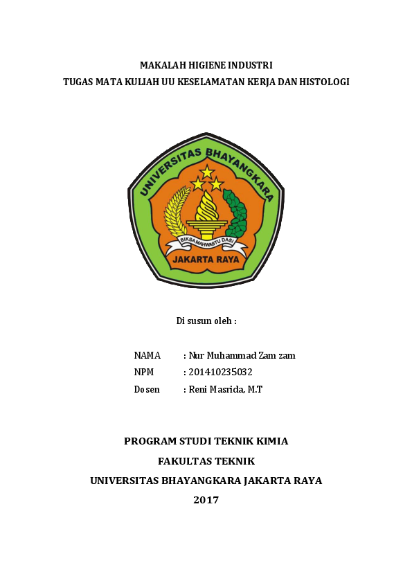 Pdf Makalah Higiene Industri Peraturan Dan Implementasi Nur Muhammad Zam Zam Academia Edu