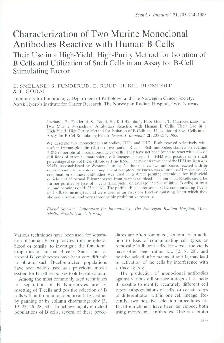 (PDF) Characterization of Two Murine Monoclonal Antibodies Reactive ...