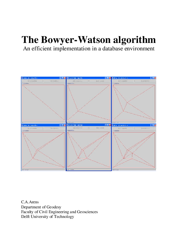 (PDF) The Bowyer-Watson algorithm An efficient implementation in a ...