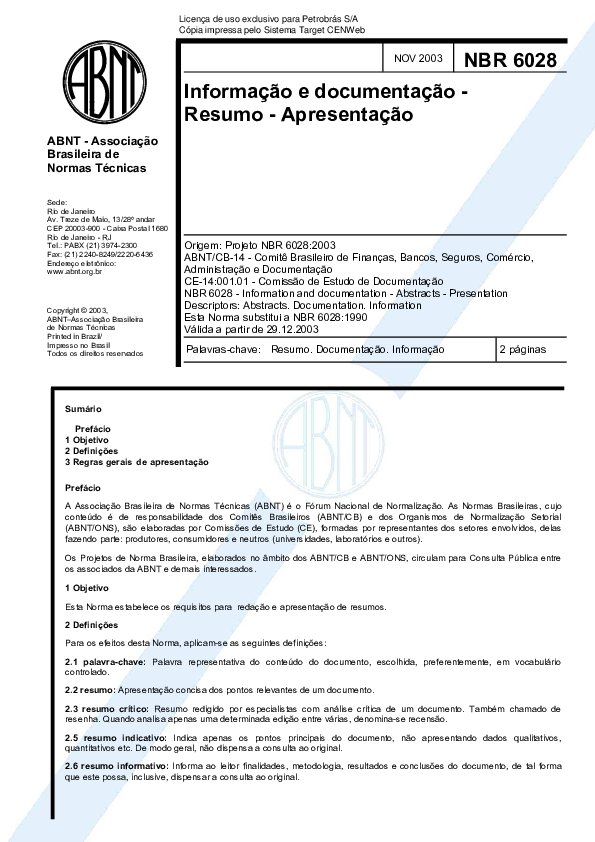(PDF) ABNT Associação Brasileira de Normas Técnicas