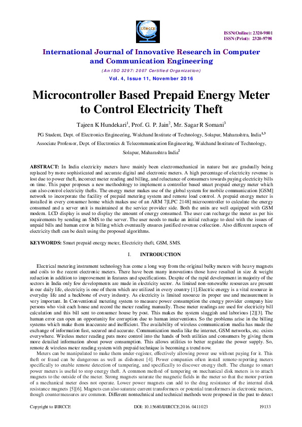 Prepaid energy meter research paper picture