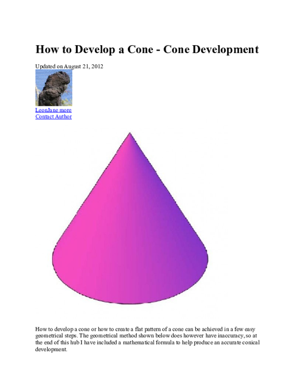 (DOC) How to Develop a Cone Cone Development Rajesh Cheriyaveettil