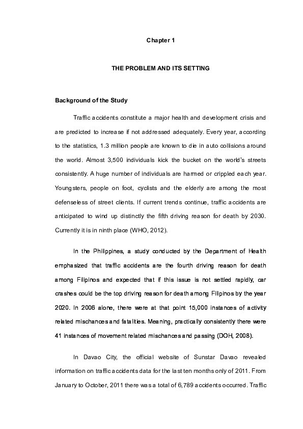 (DOC) Chapter 1 THE PROBLEM AND ITS SETTING Background of the Study