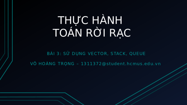 First page of “Sử dụng thư viện vector, stack, queue trong C/C++”