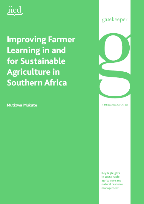 (PDF) Improving Farmer Learning in and for Sustainable Agriculture in ...