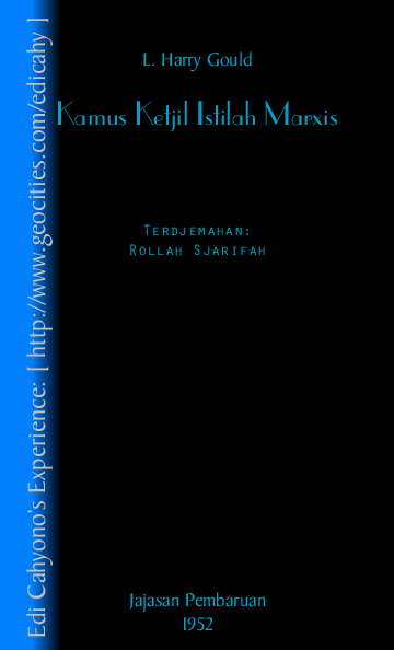 (PDF) Kamus Kecil Istilah Marksis