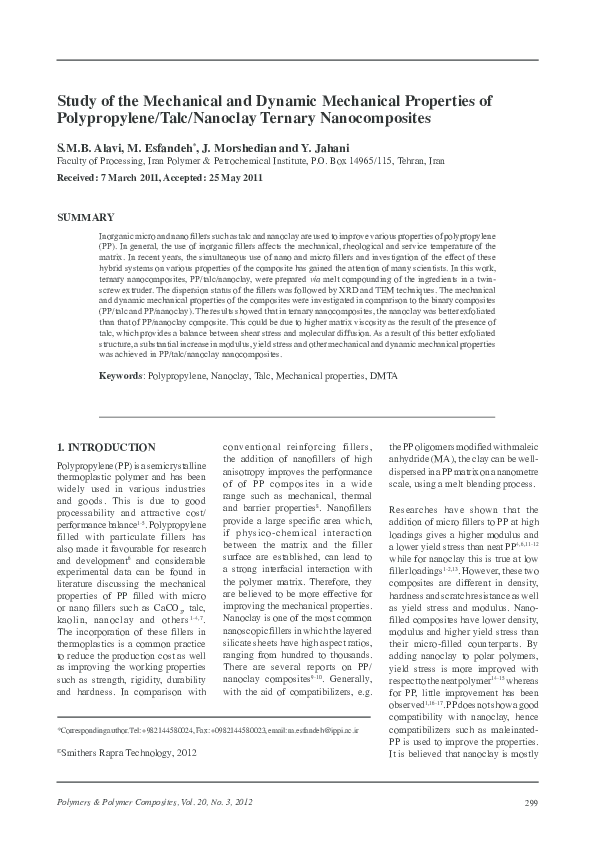 (PDF) Study of the Mechanical and Dynamic Mechanical Properties of ...