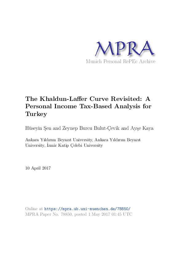 (PDF) The Khaldun-Laffer Curve Revisited: A Personal Income Tax-Based ...