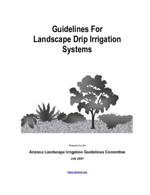 (PDF) Guidelines For Landscape Drip Irrigation Systems Arizona Landscape Irrigation Guidelines