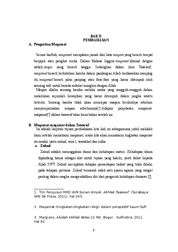 Doc Pengertian Maqamat Dan Tahapannya Zuhud Wira I Ridha Dan Tawakkal Docx Yusuuf Arifin Academia Edu
