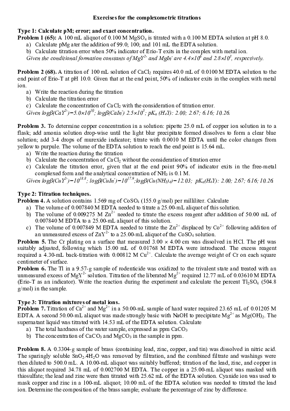 Principle of complexometric titration picture