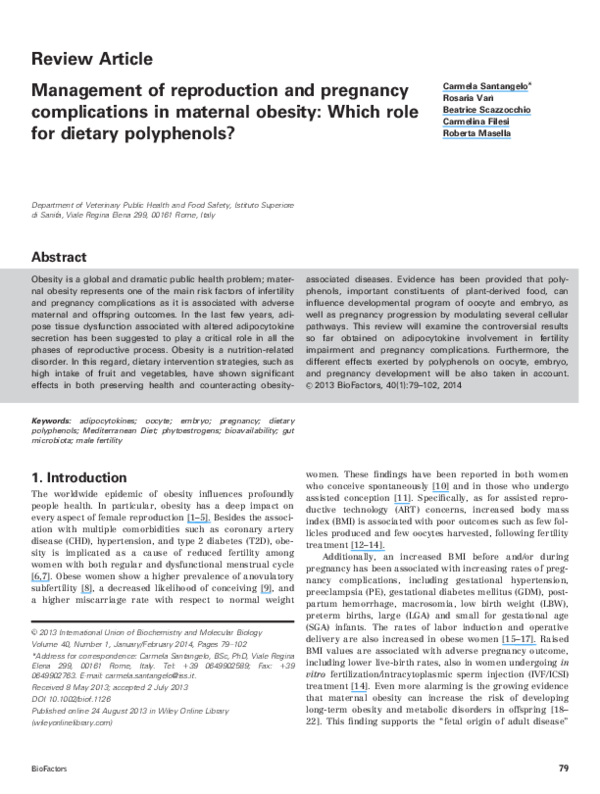 (PDF) Management of reproduction and pregnancy complications in ...