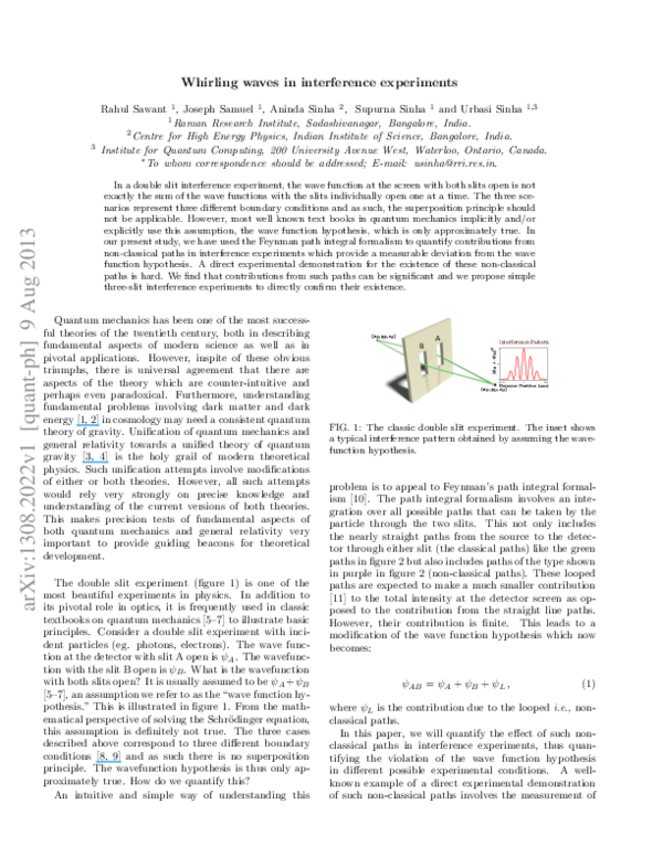 (PDF) Nonclassical Paths in Quantum Interference Experiments