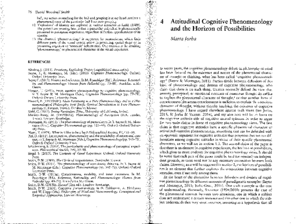 (PDF) Attitudinal Cognitive Phenomenology and the Horizon of Possibilities