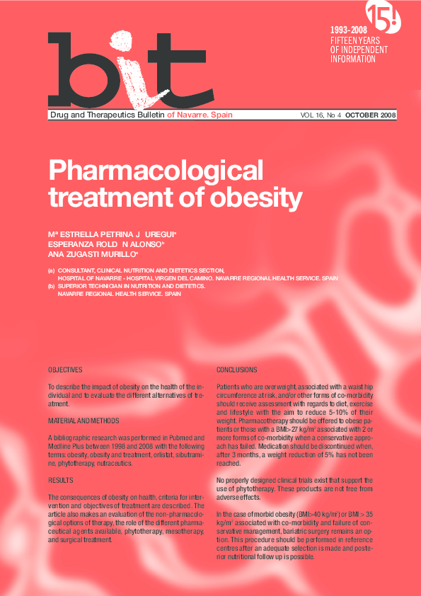 (PDF) Pharmacological treatment of obesity