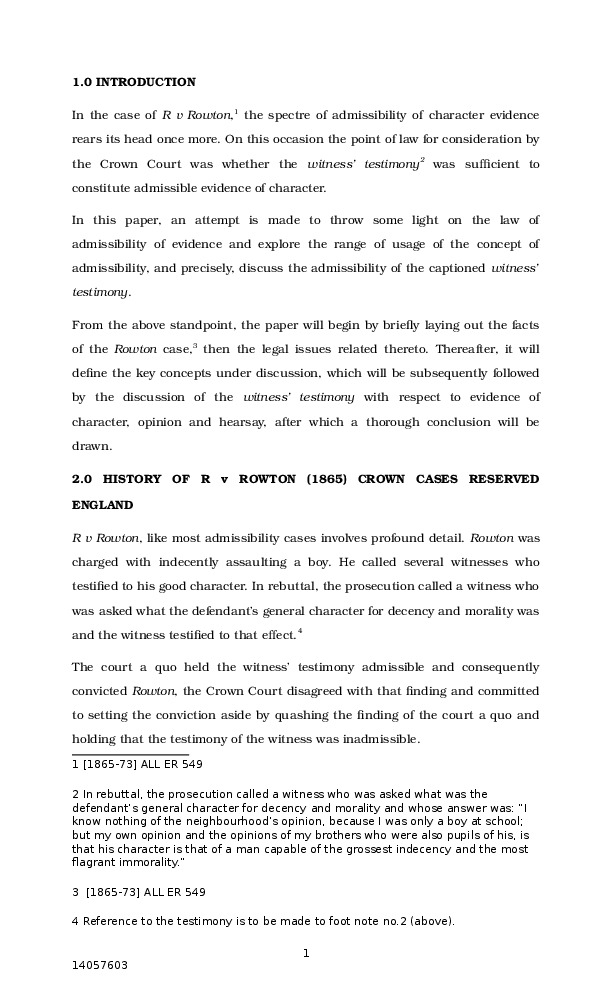 Opinion evidence law teacher picture