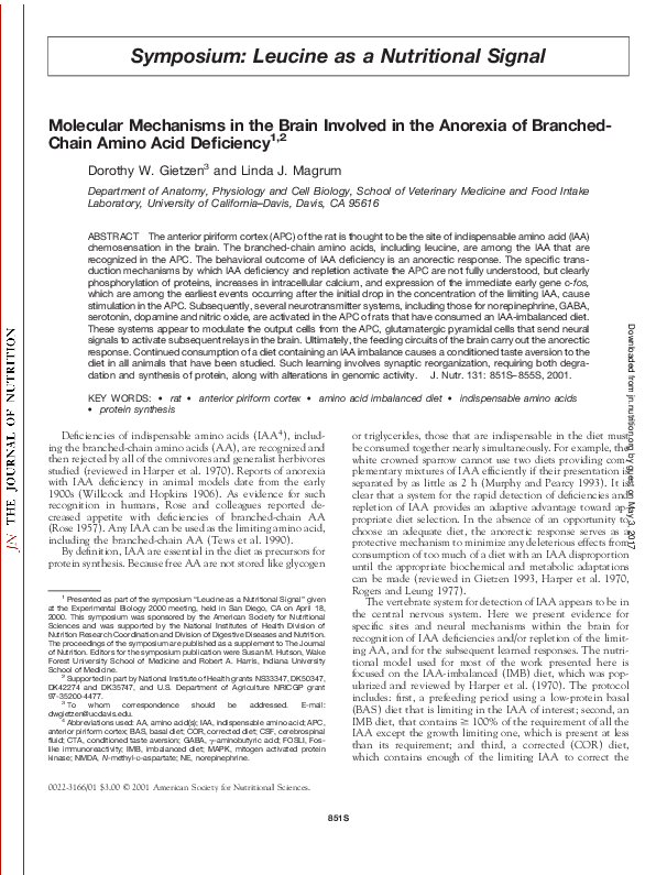 (PDF) Role of MAP kinase in signaling indispensable amino acid