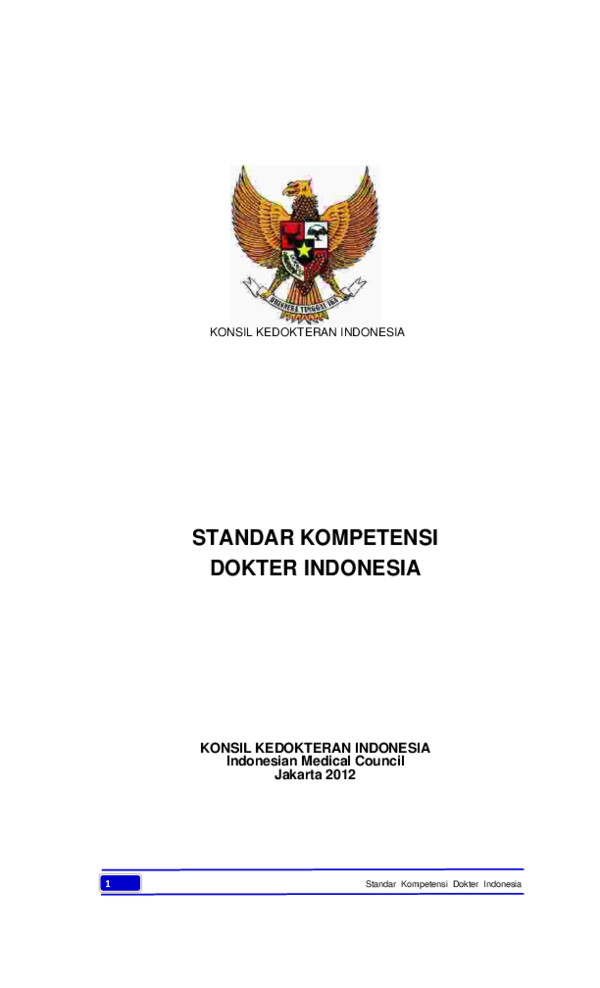 (PDF) STANDAR KOMPETENSI DOKTER INDONESIA KONSIL KEDOKTERAN INDONESIA ...