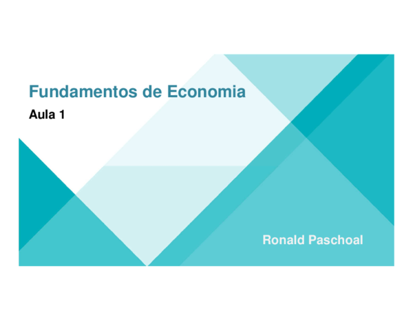 (PDF) Fundamentos de Economia