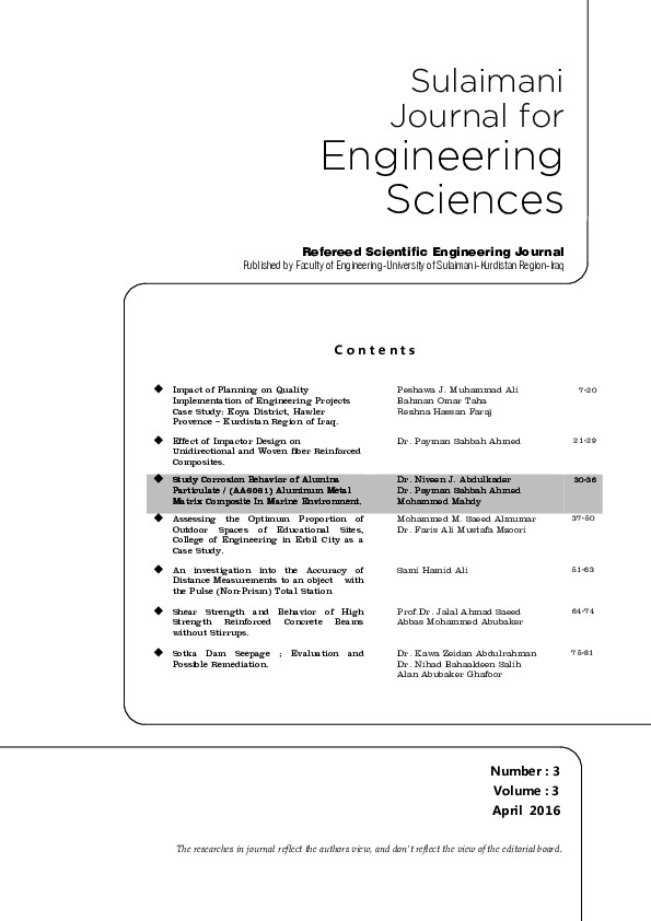 (PDF) Study Corrosion Behavior of Alumina Particulate / (AA6061 ...