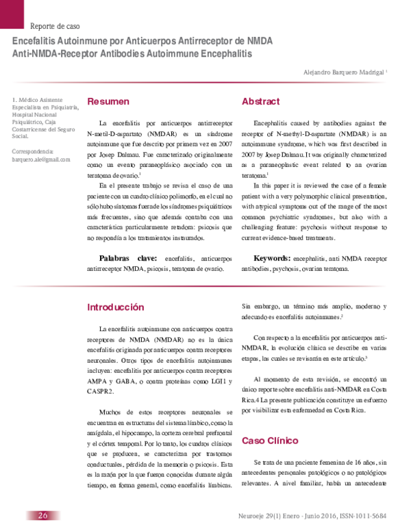  pdf encefalitis autoinmune por anticuerpos antirreceptor de nmda anti