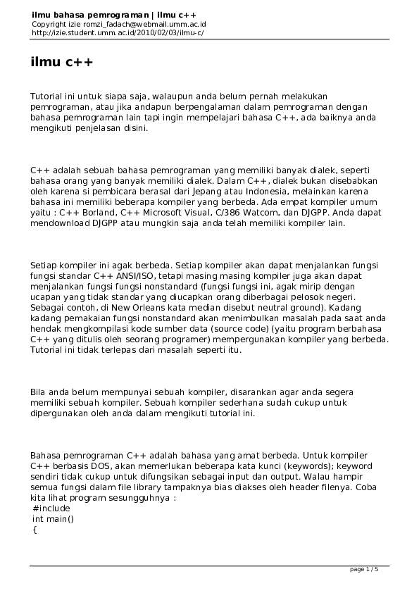 (PDF) Belajar c++.pdf | Deni siswanto - Academia.edu