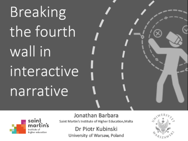 (PDF) Breaking The Fourth Wall in Interactive Narratives