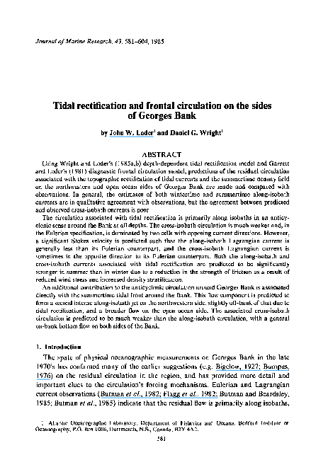 (PDF) Tidal rectification and frontal circulation on the sides of ...