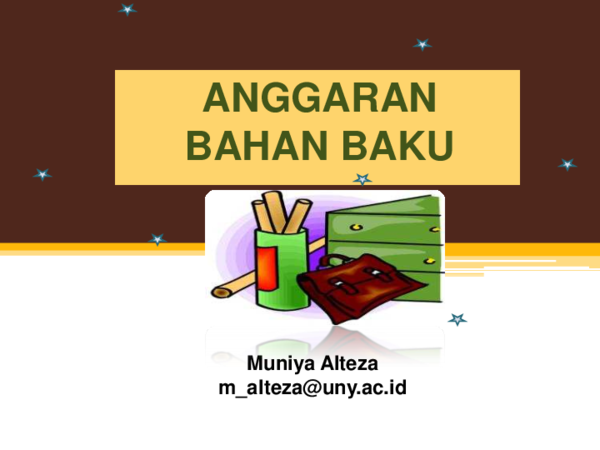 (PDF) ANGGARAN BAHAN BAKU