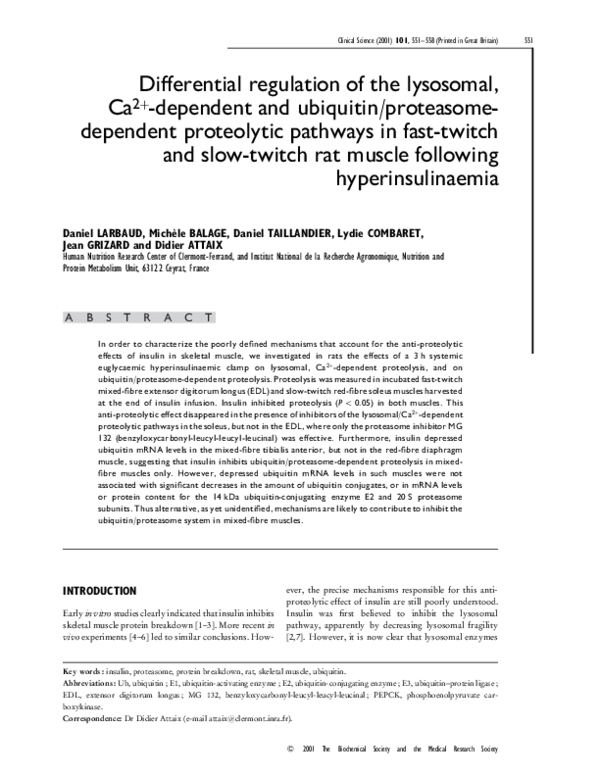 (PDF) Differential regulation of the lysosomal, Ca2+-dependent and ...