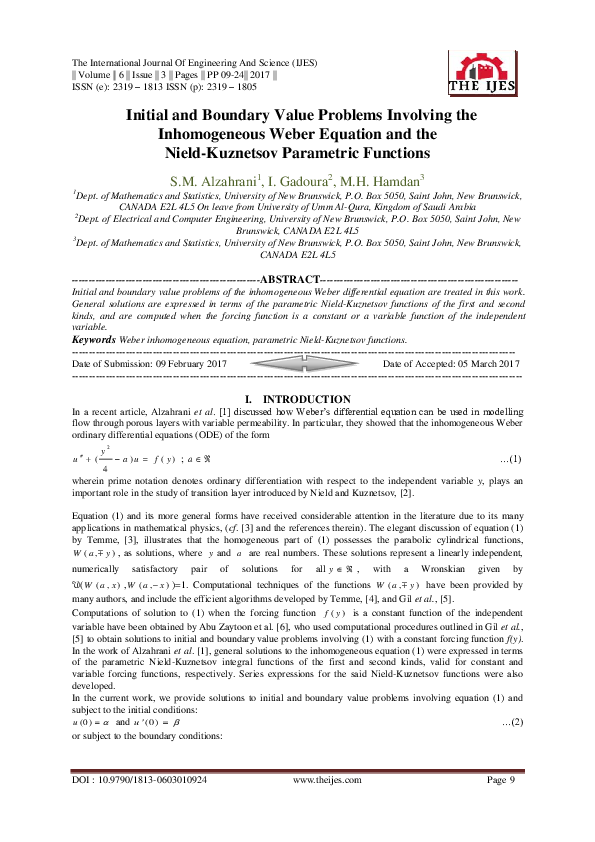 (PDF) Initial and Boundary Value Problems Involving the Inhomogeneous ...