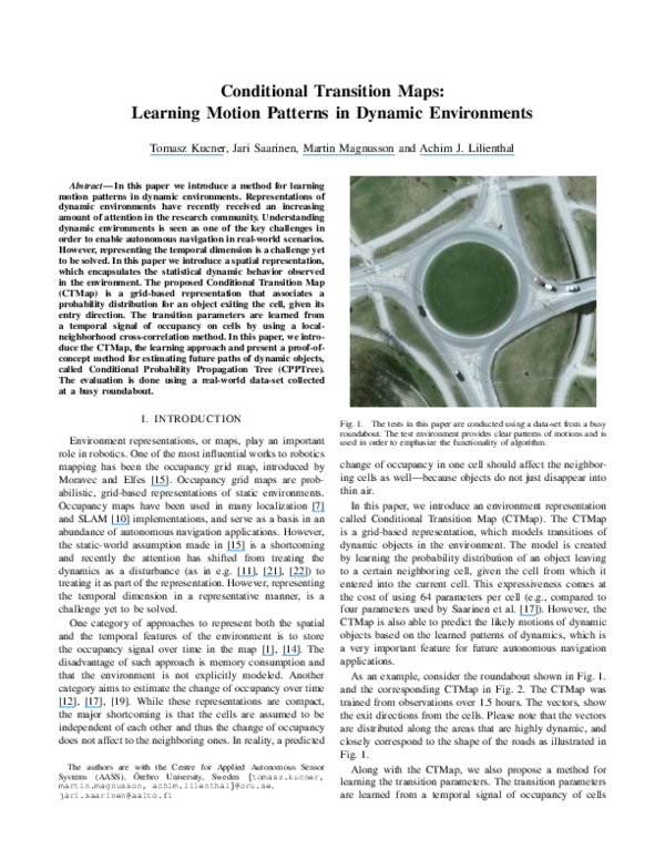 (PDF) Conditional transition maps: Learning motion patterns in dynamic ...