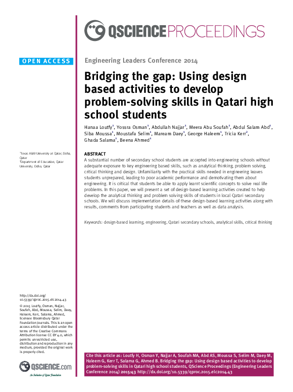 (PDF) Bridging the gap: Using design based activities to develop ...
