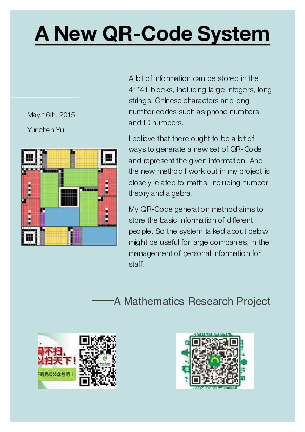 (PDF) A New QR-Code System