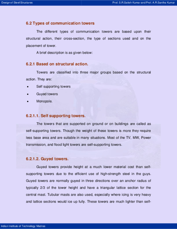 (PDF) Types of comm towers