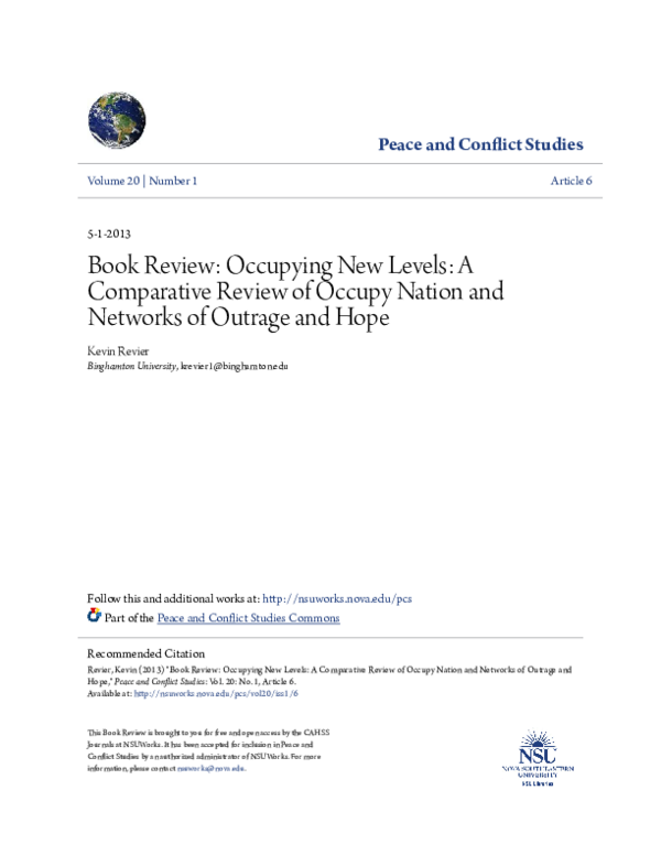 (PDF) Occupying New Levels: A Comparative Review of Occupy Nation and ...