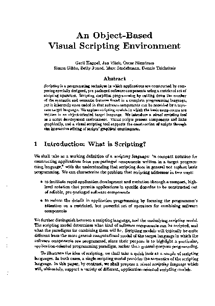 (PDF) An Object-Based Visual Scripting Environment