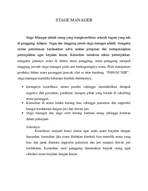 Doc Stage Manager Arief Supriatna Academia Edu