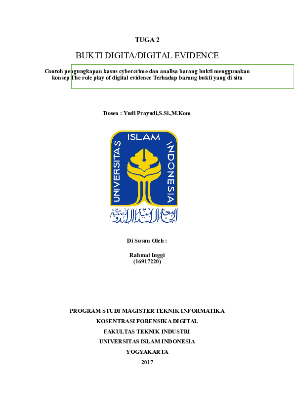 Contoh Makalah Cyber Crime GADISPENYEBOK