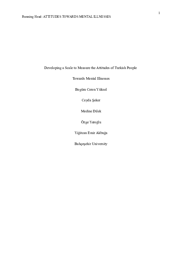 (DOC) Developing a Scale to Measure the Attitudes of Turkish People ...