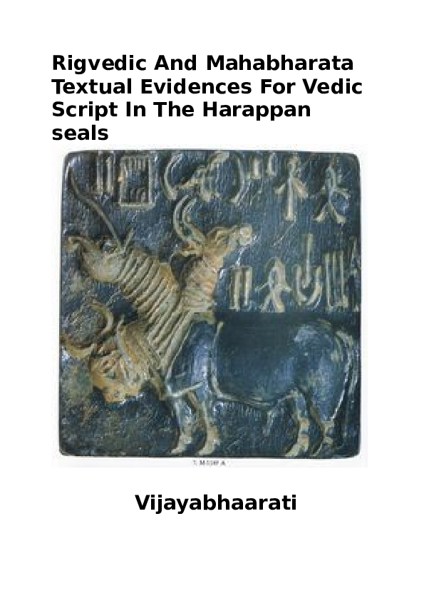(DOC) Rigvedic And Mahabharata Textual Evidences For Vedic Script In ...