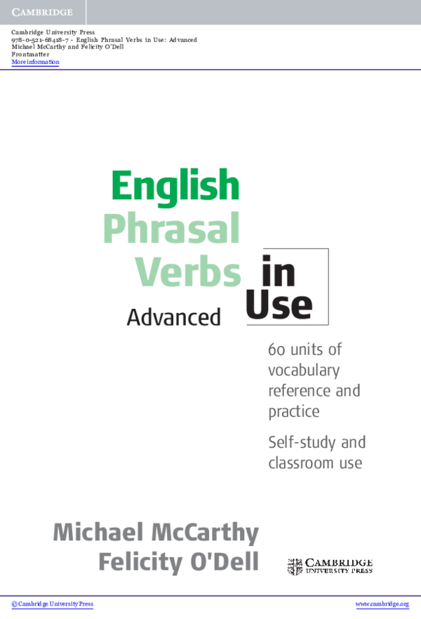 Pdf English Phrasal Verbs In Use Ricardo Tigela S Academia Edu