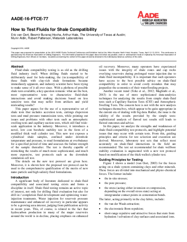 (PDF) AADE 16 FTCE 77 van Oort