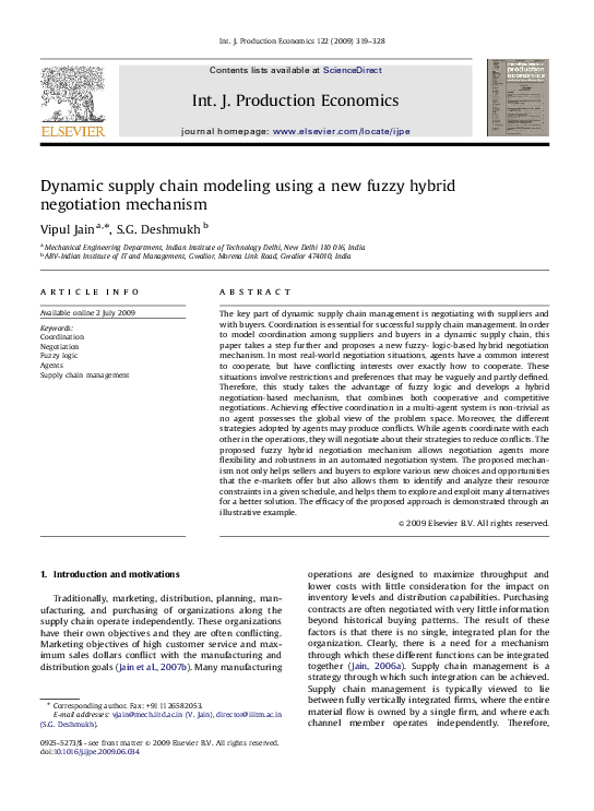 (PDF) Dynamic supply chain modeling using a new fuzzy hybrid ...