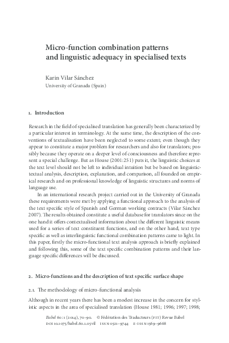 (PDF) Micro-function combination patterns and linguistic adequacy in ...