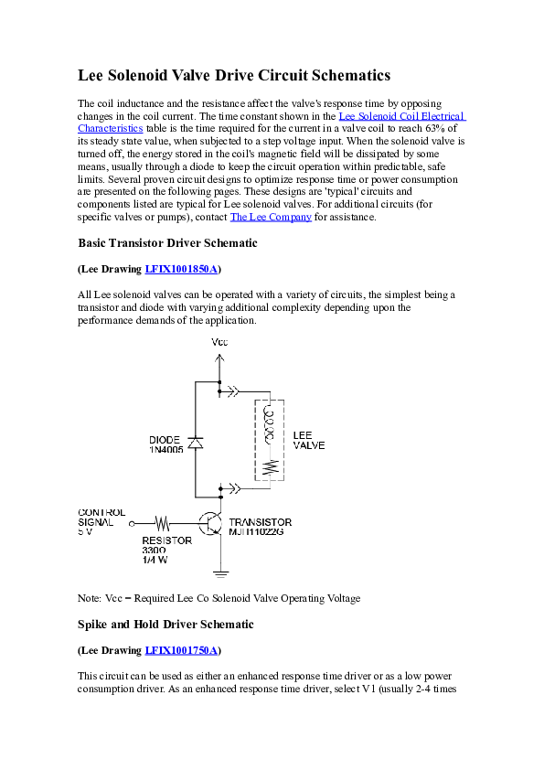 (DOC) Lee Solenoid Valve Drive Circuit Schematics DANIEL ANGELO ALFARO RODRIGUEZ Academia.edu
